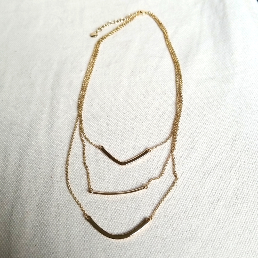 BaubleBar // Gold stacked necklace